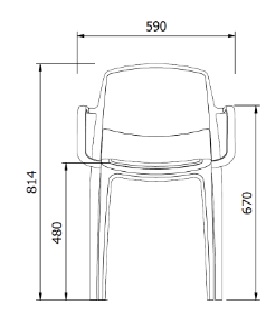 Silla Con Brazos Smart Tapizada