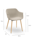 Sillon Shape Madera Tapizado Integral