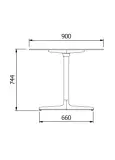 Mesa Toledo Xl 90x90 Marfil 1x