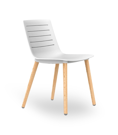 Silla Skin Wood Blanca 2x