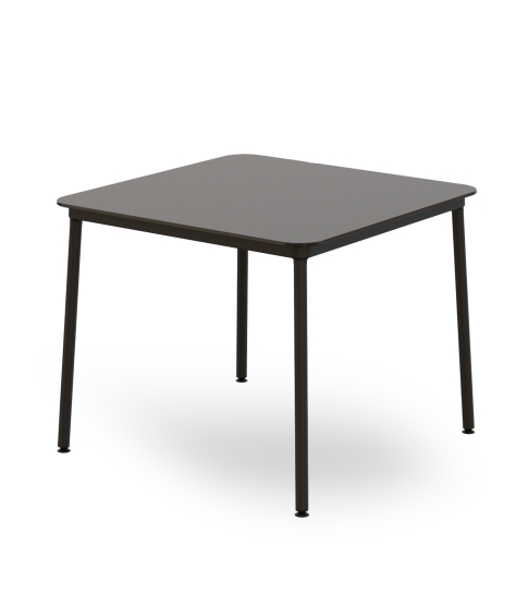 Mesa Hub Negra 90x90 Hpl Negro