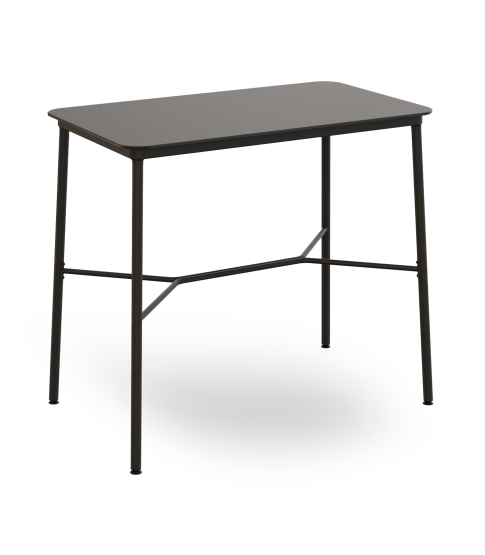 Mesa Hub Alta Negra 120x70 Hpl Negro